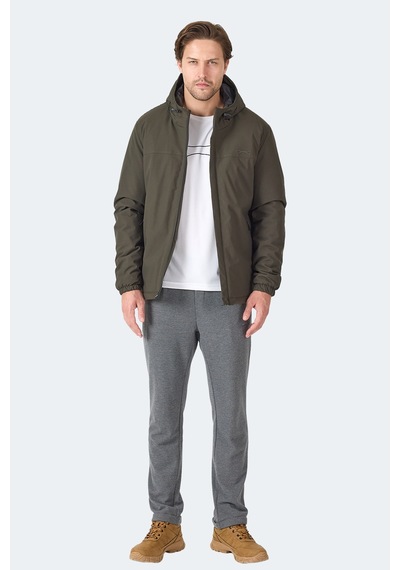 Slazenger Hernıs Erkek Kapüşonlu Fermuarlı Haki Yelek Haki