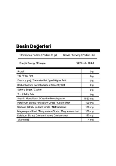 Creatıne Monohıdrate Be Creative Aromasız 325 Gr Diğer
