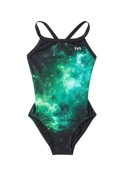 Tyr Durafast Elite Kadın - Kız Diamondfit Yüzücü Mayo - Starbone Yeşil