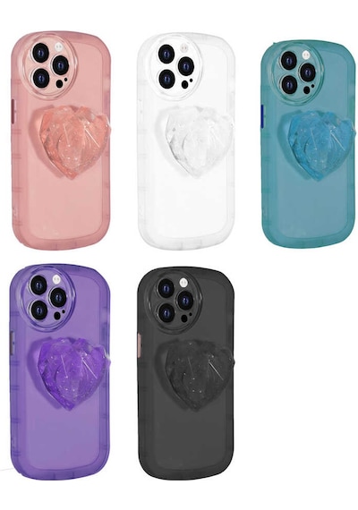Apple Uyumlu iPhone 13 Pro Max Uyumlu Kamera Korumalı Pop Soketli Renkli Zore Ofro Kılıf-mor Mor -