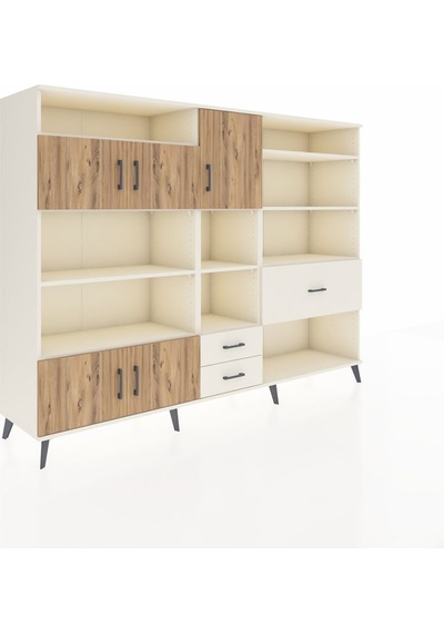 Hyperion Dolap 13 Raflı 3 Çekmeceli 5 Kapaklı 220x44x163 Aytaşı-ç Aytaşı-çam/aytaşı