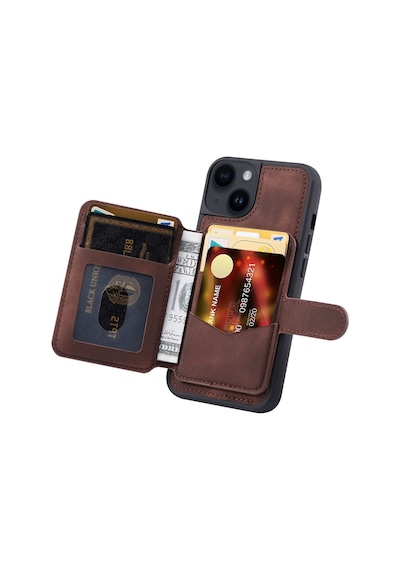 Teleplus Apple Uyumlu iPhone 13 Kılıf H67 Kartlıklı Cüzdanlı Kılıf