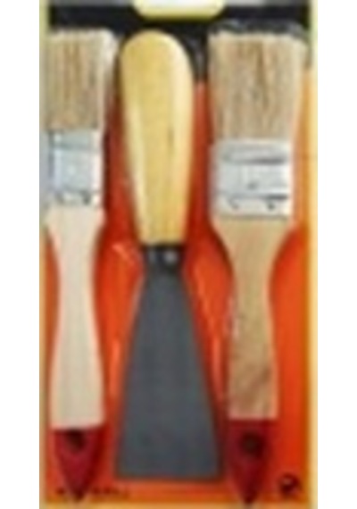 Boya Kestirme Fırça Spatula Seti 3lü