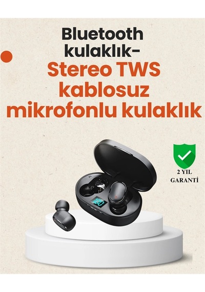 Mey İthalat Tws Bluetooth Kulaklık Kulak İçi Kablosuz Dijital Göstergeli Çağrı Cevaplayabilen