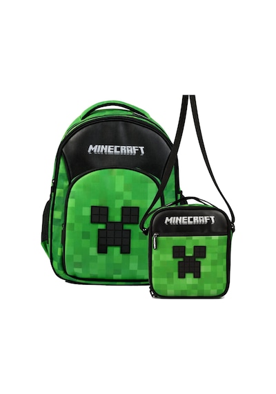 Minecraft Erkek Çocuk İlkokul Çantası Ve Beslenme Çantası Seti Minecraft Kabartmalı Siyah - Yeşil - Setmc26609b Koyu Yeşil Minecraft Erkek Çocuk İlkokul Çantası Ve Beslenme Çantası Seti Minecraft Kabartmalı Siyah - Yeşil - Setmc26609b Koyu Yeşil