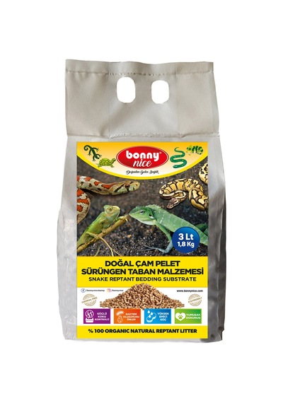 Bonny Nice Doğal Çam Pellet Sürüngen Taban Malzemesi 3 l x 3 Pk