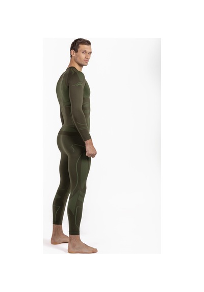 Oıl Company Unisex Hafif Kumaş Yüksek Isı Korumalı Termal İçlik Uzun Kollu Üst Haki Haki-01