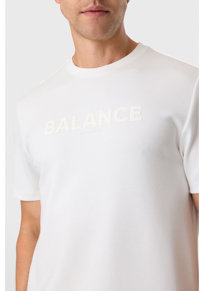Back And Bond Beyaz Baskılı Regular Fit Bisiklet Yaka Tişört