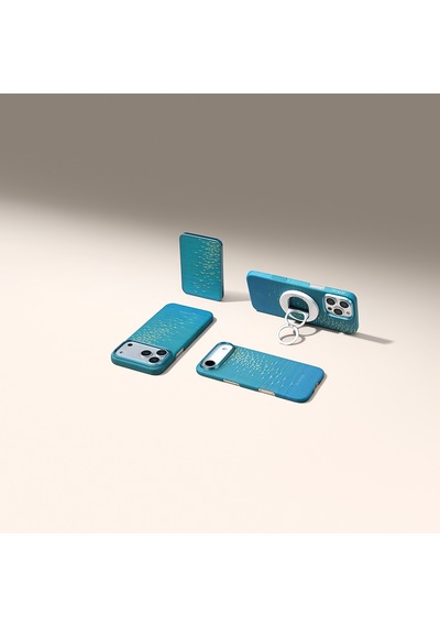 Pitaka Aramid Fiber Glints Of Gold Serisi Magez Grip 3 Magnetik Ring Stand Telefon Tutucu Mavi