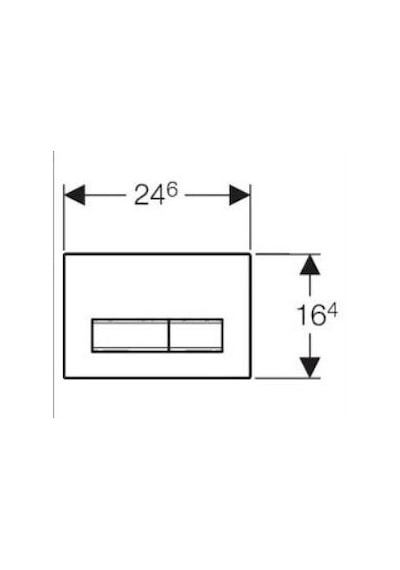 Geberit Sigma50 115.788.sd.2 Kumanda Paneli, Çift Basmalı, Füme Cam Füme