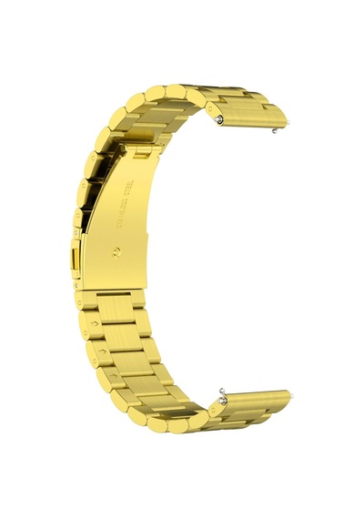Caseonn Garmin Vivoactive 4 Kordon Paslanmaz Çelik Metal Kayış Gold