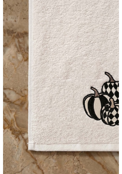 Bal Kabağı Nakışlı %100 Pamuklu 5'li Havlu Seti 50x90 Cm Çok Renkli
