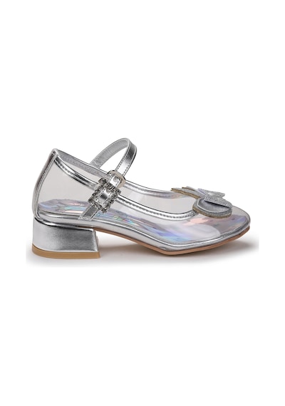 Kiko Kids Unicorn Kız Çocuk Topuklu Abiye Şeffaf Ayakkabı Lila