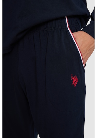 U.S. Polo Assn. Erkek Lacivert Pijama Takımı 50333256-vr033