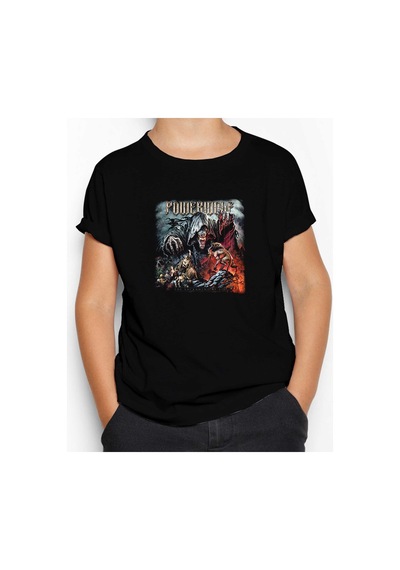 Zepplin Giyim Powerwolf The Sacrament of Sin Siyah Çocuk Tişört Siyah