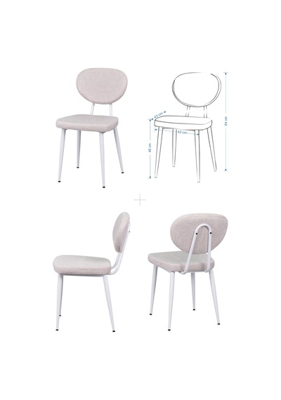Vilinze Deniz Sandalye Biga Mdf Sabit Metal Ayak Mutfak Masası Takımı - 70x120 Cm Sigmakrem Vilinze Deniz Sandalye Biga Mdf Sabit Metal Ayak Mutfak Masası Takımı - 70x120 Cm Sigmakrem