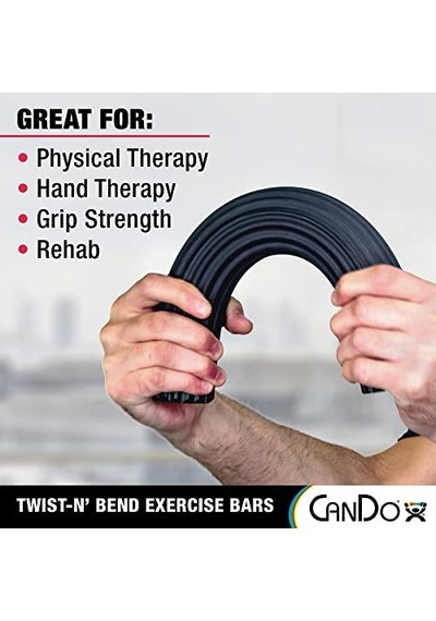 Cando Twist-n-bend Flexbar - 6 Çeşit 30 Cm Siyah Xheavy