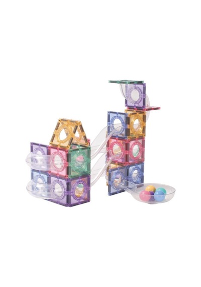 Cleverclixx Ball Run Creative Pack Manyetik Bloklar, Pastel 70 Parça