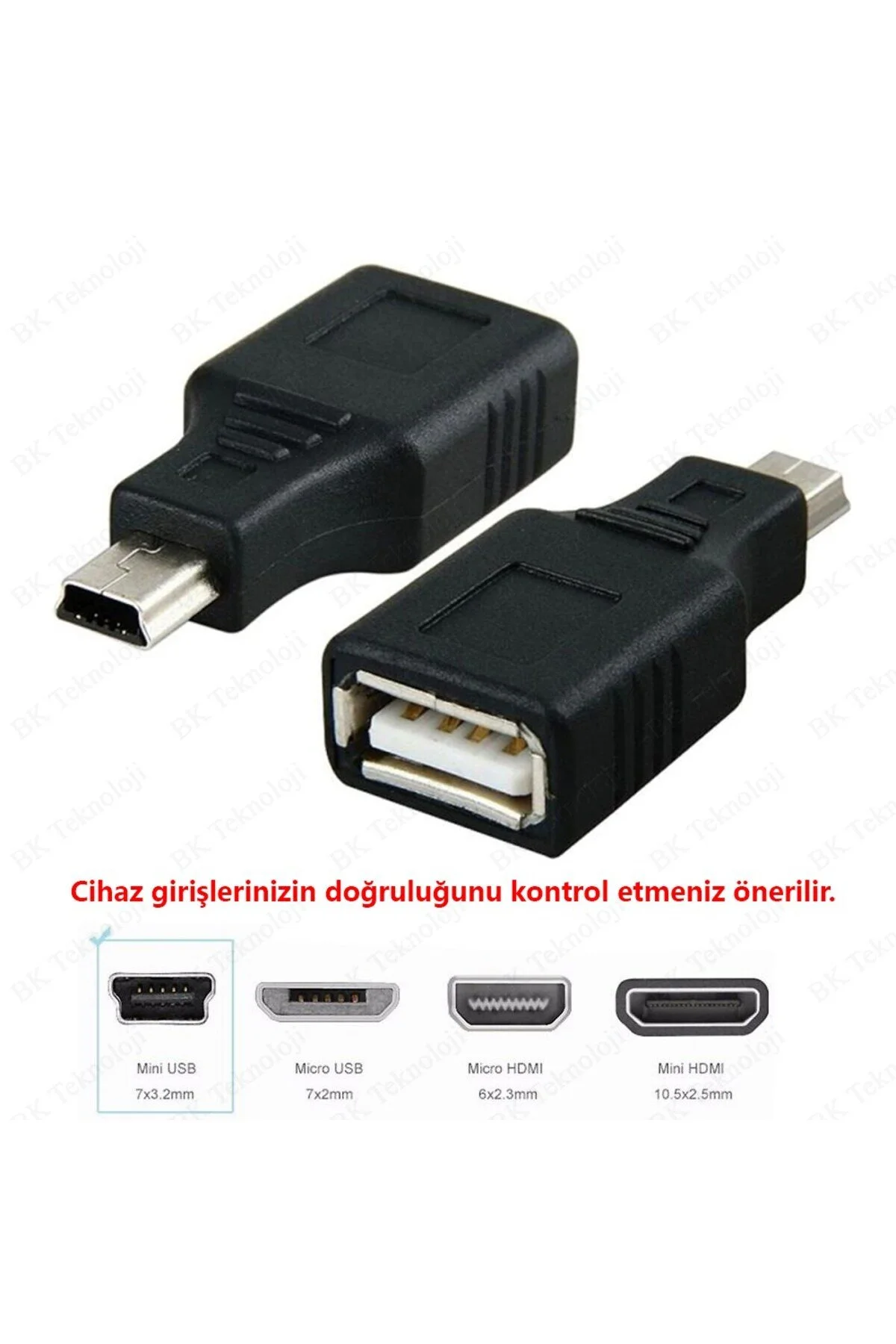 5 Pin Mini Usb Erkek Usb Dişi Aparat Oto Teyp Flash Bellek Mini Usb V3 Otg Dönüştürücü