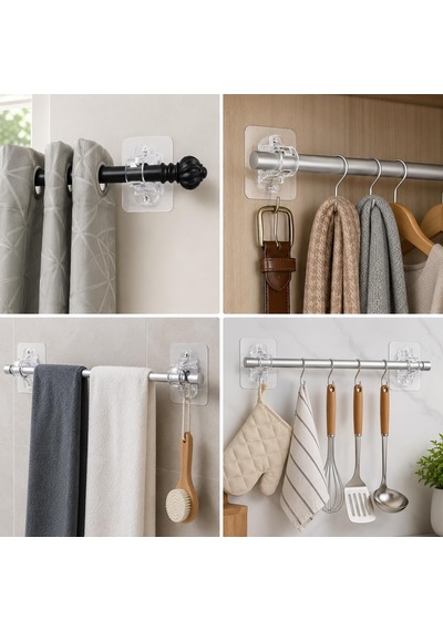 Kyrotech Kendinden Yapışkanlı Yaylı Boru Tutucu Halka 2 Li Set, Mandallı Boru Sabitleme Klipsi,