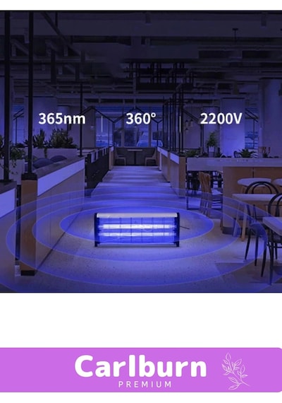 Premium Yükseltmiş Güç Çift Florasan Elektrikli Uv Zincirli Askılı Sinek Sivrisinek Öldürücü 2200v