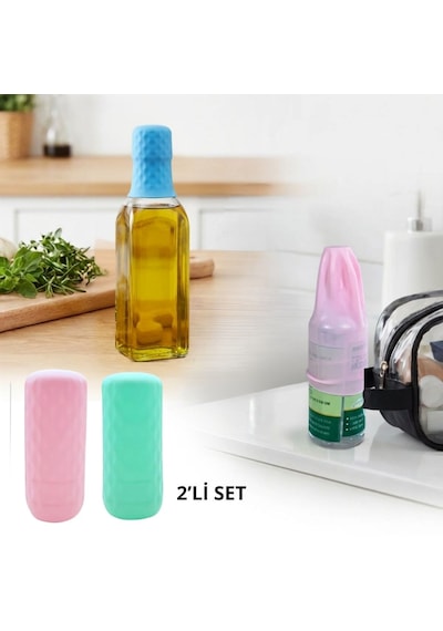 Büro Ev Ofis Banyo Keyfi İçin 2adet Seyahat Tipi Silikon Şişe Koruyucu Kapağı Diğer