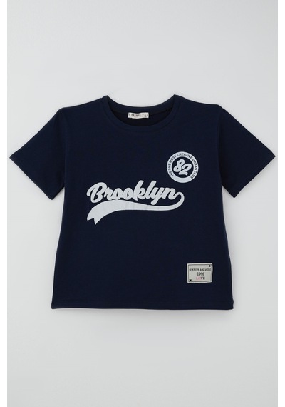 Breeze Kız Çocuk Pantolonlu Takım Brooklyn Yazı Baskılı Bağcıklı 8-14 Yaş, Lacivert