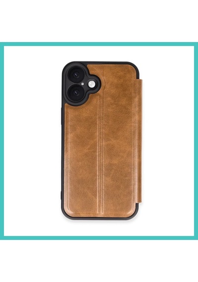 Ny Joy İphone 16 Plus Uyumlu Kılıf Flip Cover - Taba Nyjoybz