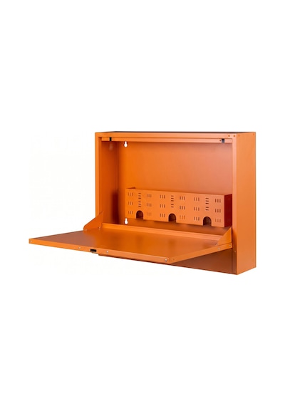Alfafonet Ziglat 500 Serisi Duvar Tipi Laptop Dolabı 700x150x500 Mm Turuncu 70 Kg Taşıma Kapasiteli Kilitli Metal Dolap