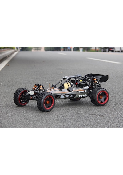 Sy Racıng 1/5 Baja 5b 30.5cc Rtr Kurşunsuz Benzinli Uzaktan Kumandalı Rc Arazi Model Araba 80+ Kmh 75cm Uzunluk Offroad Gri Kullanıma Hazır