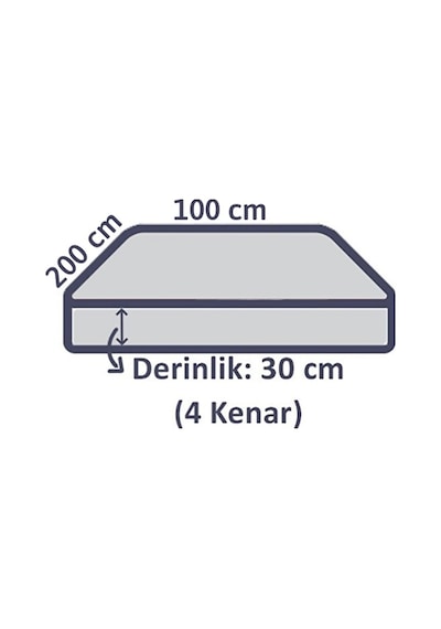 Fırça Desen Ranforce Lastikli Fitted Çarşaf Takımı Tek Kişilik Yastıklı Gri