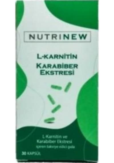 Nutrinew Vitamins Karabiber Extreli L-Karnitin 30 Kapsül