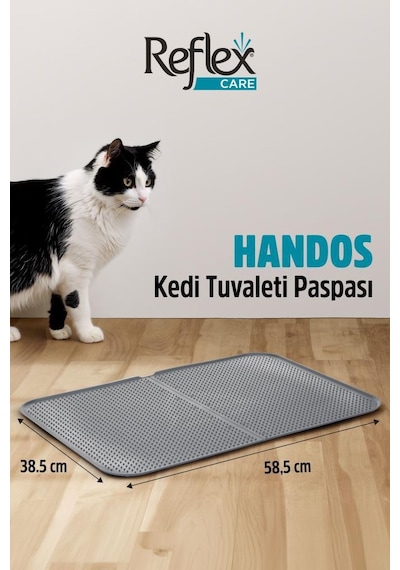Reflex Care Handos Kedi Tuvaleti Paspası Gri 38,5 X 58,5 Cm