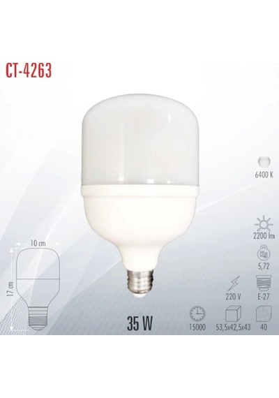 Cata 35w E-27 Torch Led Ampul Bulb 6500k Beyaz Işık