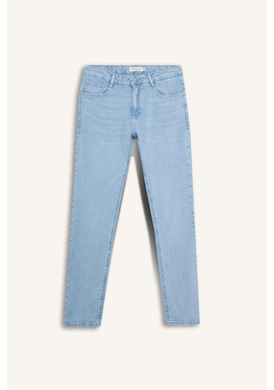 Defacto Pedro Slim Fit Dar Kalıp Normal Bel Dar Paça Jean Pantolon F2989ax25aunm39 Mavi