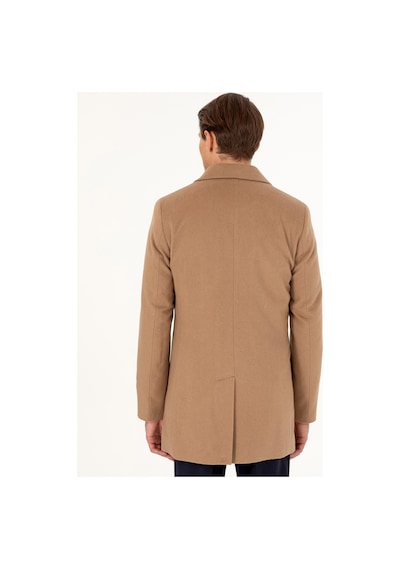 Pierre Cardin Camel Ex. Slim Fit Kaşe Kaban 50291017-vr015