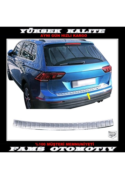 Vw Tiguan Krom Arka Tampon Üstü Koruma 2016 ve Üzeri P.Çelik