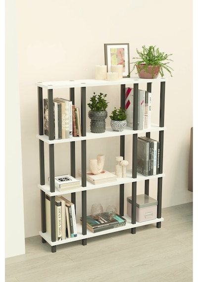 Venora 4katlı Modern Kitaplık Dekoratif Çok Amaçlı Kitaplık Ve Organizer Çok Raflı Düzenleyici Beyaz Venora 4katlı Modern Kitaplık Dekoratif Çok Amaçlı Kitaplık Ve Organizer Çok Raflı Düzenleyici Beyaz