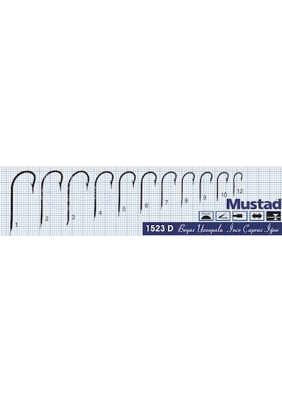 Mustad 1523D Beyaz Çapraz 100'Lü Iğne
