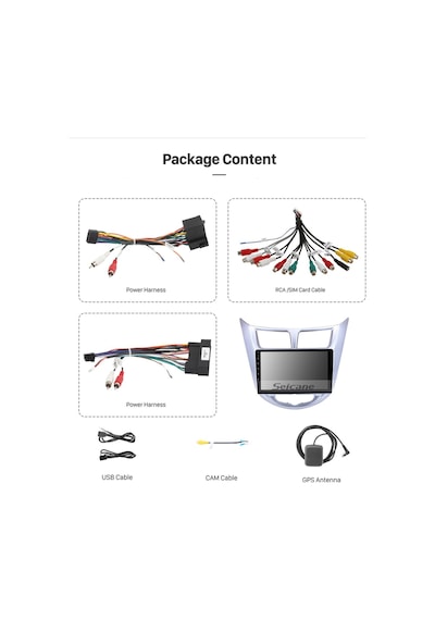 Hyundaı Accent Blue 2011-2016 Multimedya Navigasyon Usb Kamera Carplayer Uyumlu
