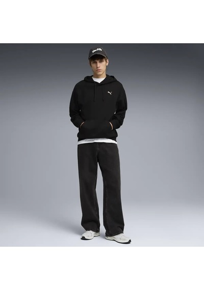 Puma Ess Elevated Relaxed Hoodie Siyah Erkek Sweatshirt