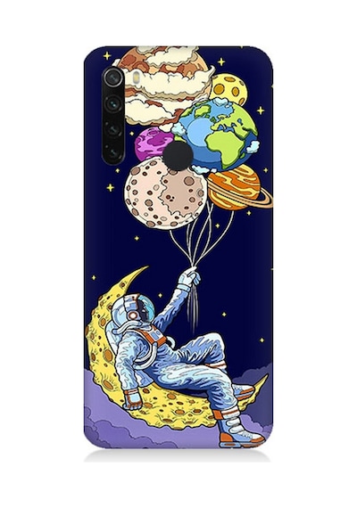 Xiaomi Redmi Note 8 Uyumlu Silikon Kılıf Astronot Ve Gezegenler