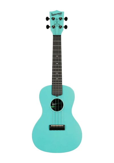 Kala Waterman Recycled Concert Ukulele Aqua Mist - Glow In The Dark