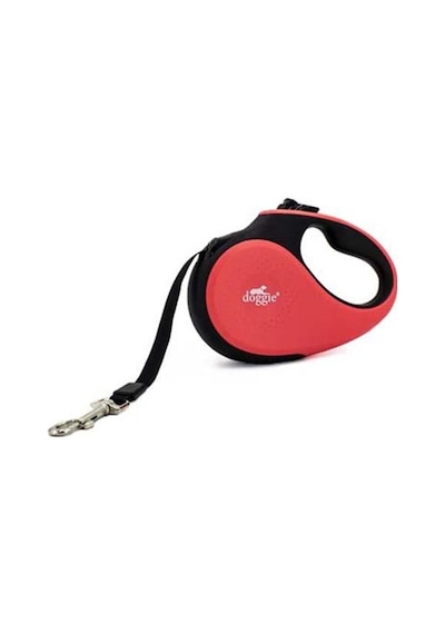 Doggie Otomatik Uzatma Tasması Soft Kırmızıi S-15 Kg 5 Mt Kırmızı