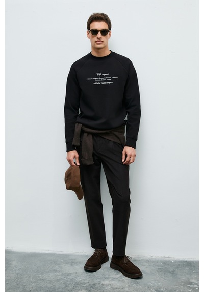 Lufian Cole Erkek Sweatshirt Siyah Siyah 112030199100100