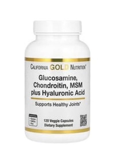 California Gold Nutrition, Glucosamine, Chondroitin, Msm Plus Hyaluronic Acid, 120 Veg Caps