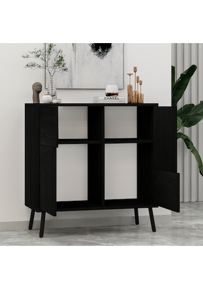 Darien Ç001 Çok Amaçlı Dolap Ahşap Siyah