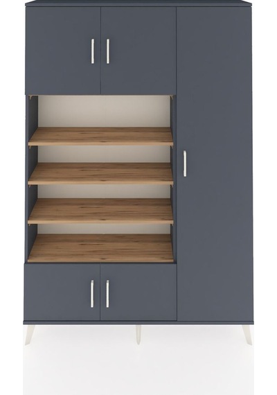 Arges Dolap 11 Raflı 5 Kapaklı 132x30x195 Antrasit-antrasit/çam Antrasit Arges Dolap 11 Raflı 5 Kapaklı 132x30x195 Antrasit-antrasit/çam Antrasit