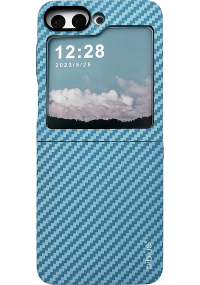 Nettech Samsung Galaxy Uyumlu Z Flip 5 Karbon Seri Arka Koruma Kılıf Yeşil