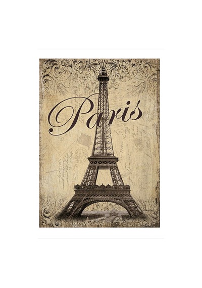 Bedeko Paris Eyfel Kulesi Desenli Mdf Tablo 35 Cm X 50 Cm